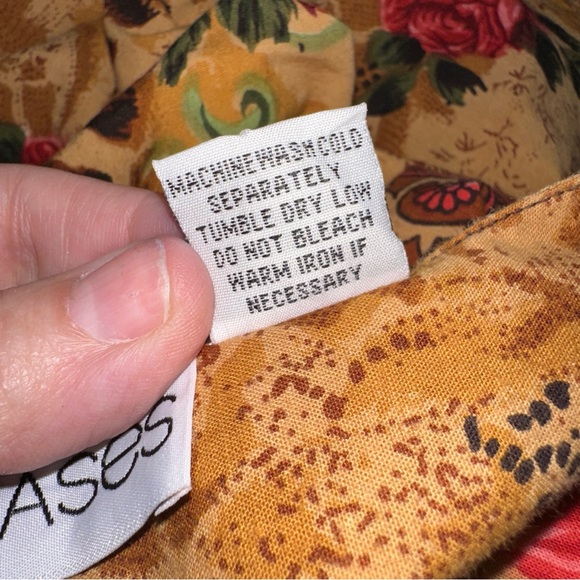 Vtg Phases Women’s House Patio Dress Size Med Cheetah Rose Print 100% Cotton - Picture 13 of 14